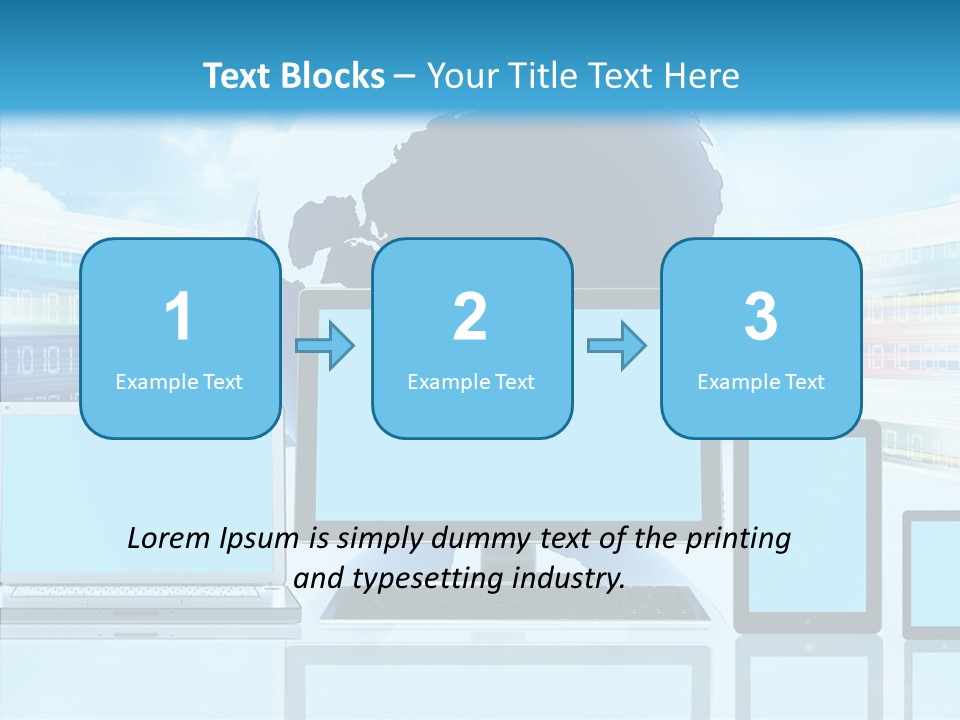 Blue Technology World PowerPoint Template