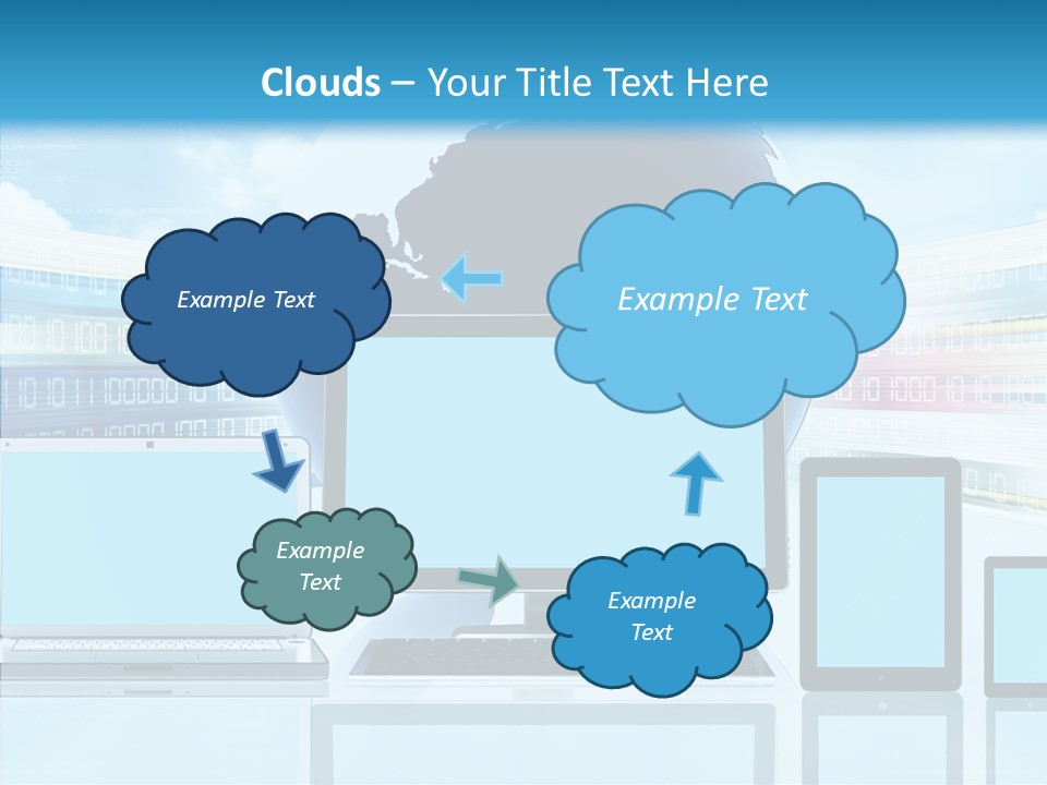 Blue Technology World PowerPoint Template