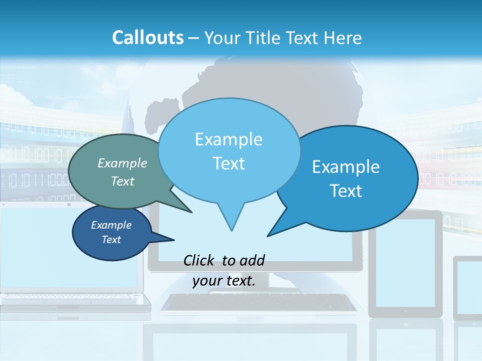 Blue Technology World PowerPoint Template