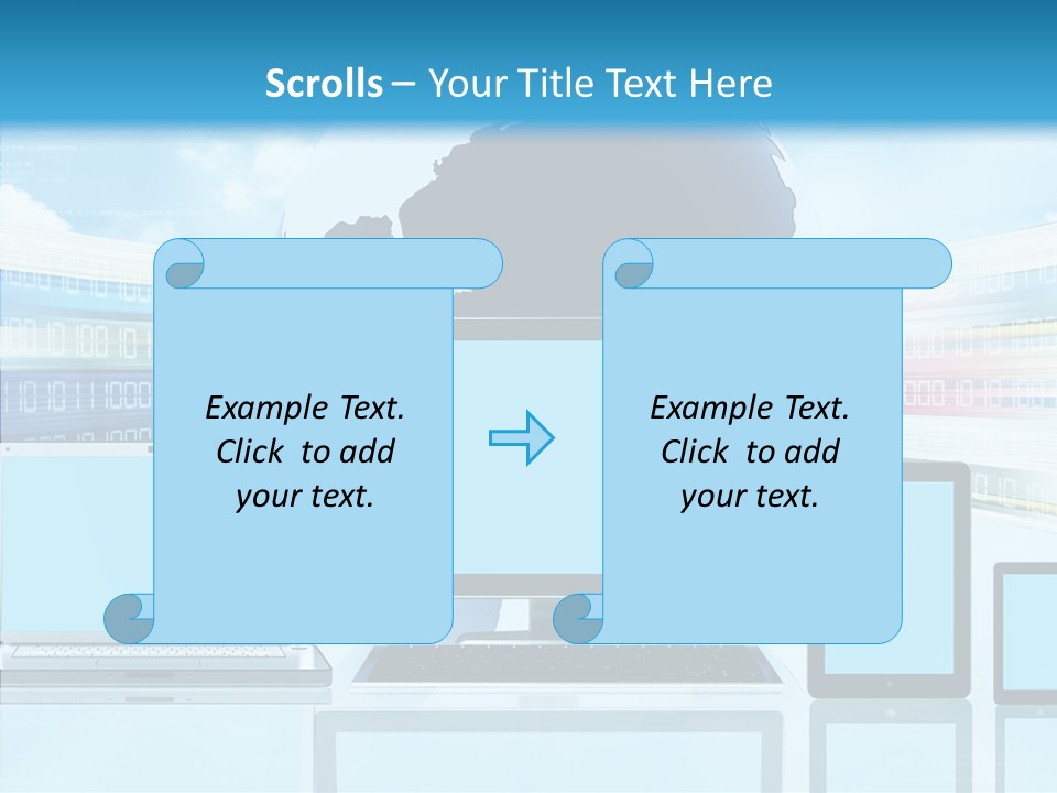 Blue Technology World PowerPoint Template