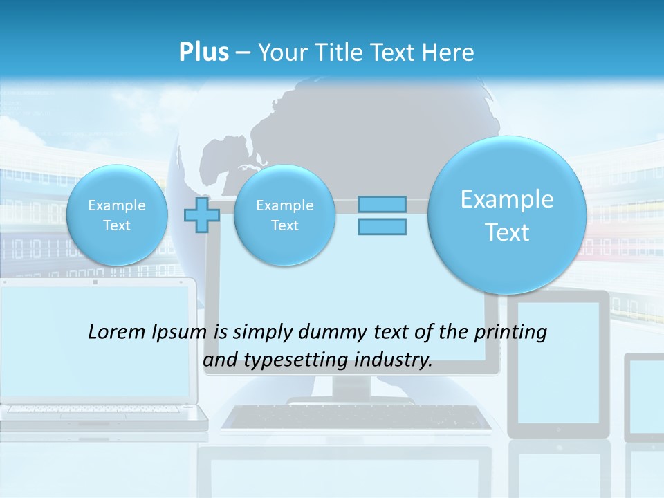 Blue Technology World PowerPoint Template