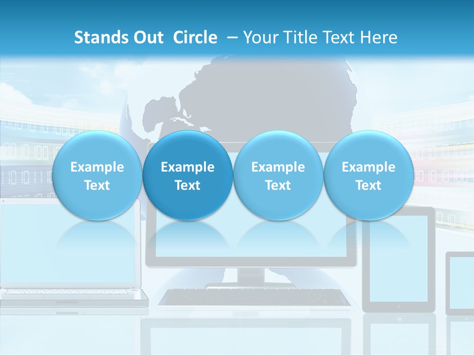 Blue Technology World PowerPoint Template