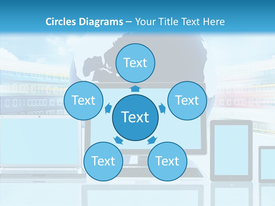 Blue Technology World PowerPoint Template