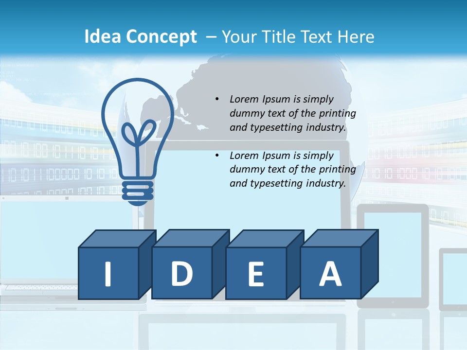 Blue Technology World PowerPoint Template