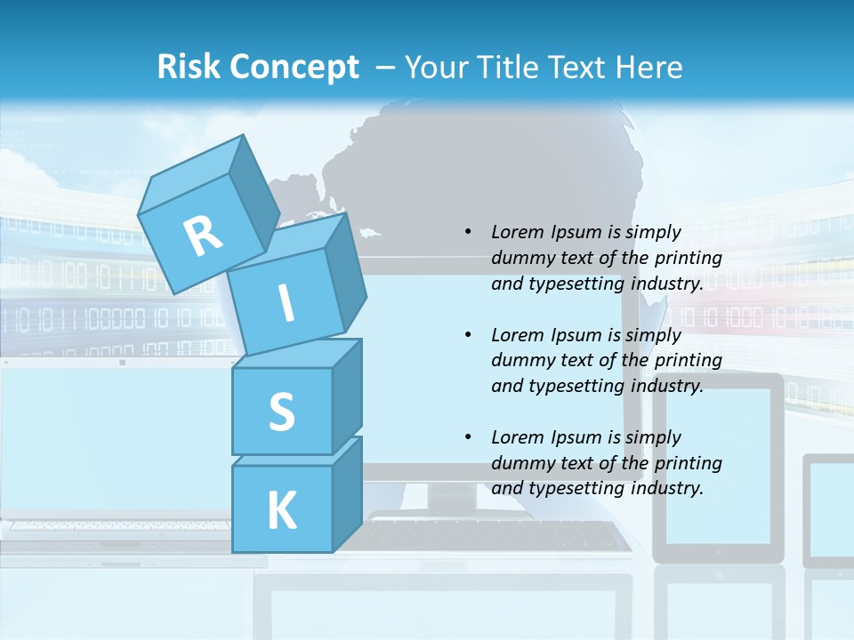 Blue Technology World PowerPoint Template