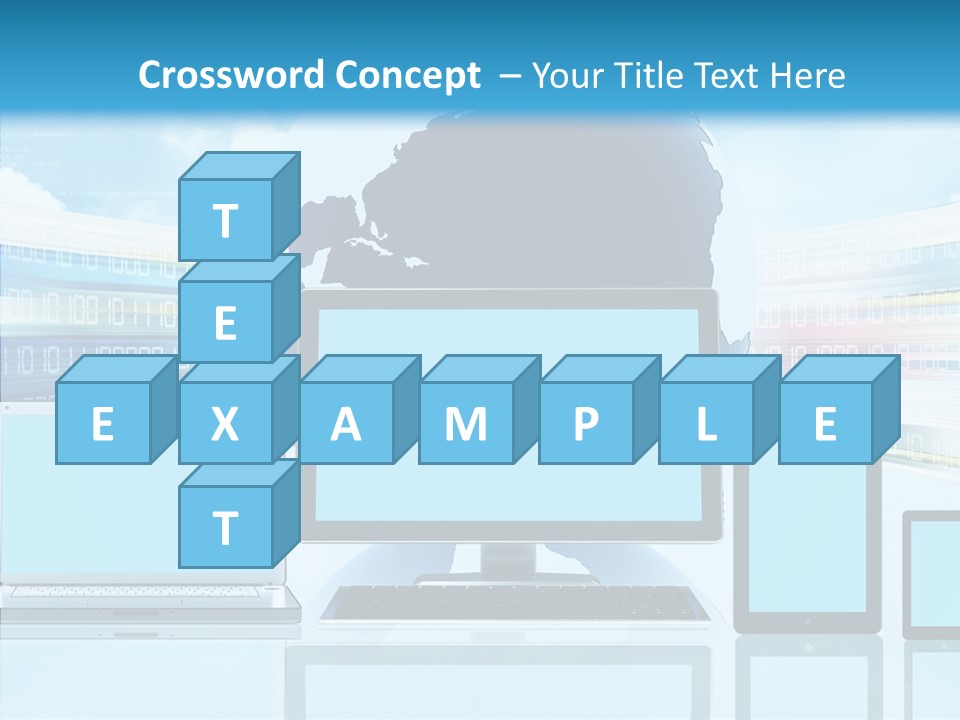 Blue Technology World PowerPoint Template
