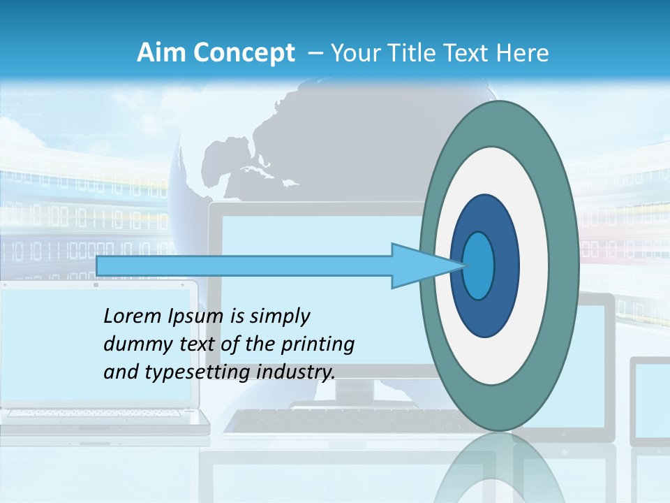 Blue Technology World PowerPoint Template