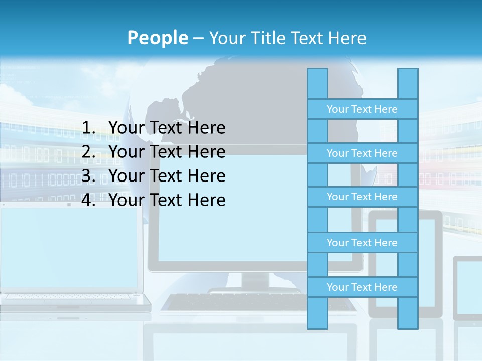 Blue Technology World PowerPoint Template