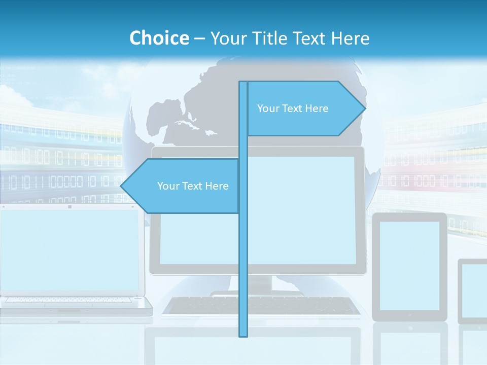 Blue Technology World PowerPoint Template