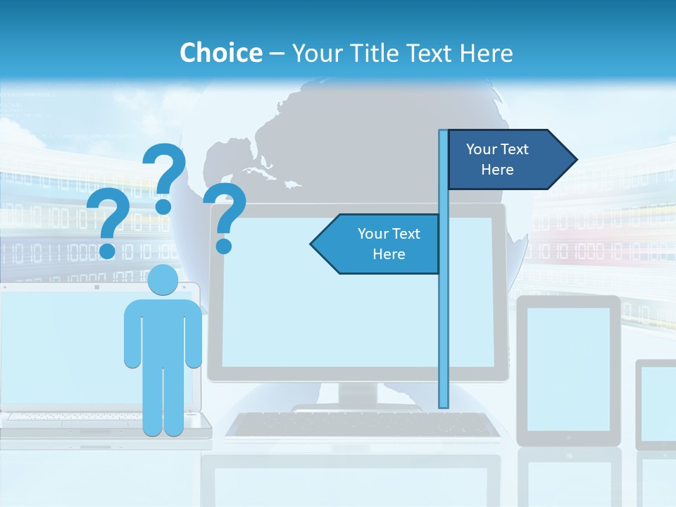 Blue Technology World PowerPoint Template