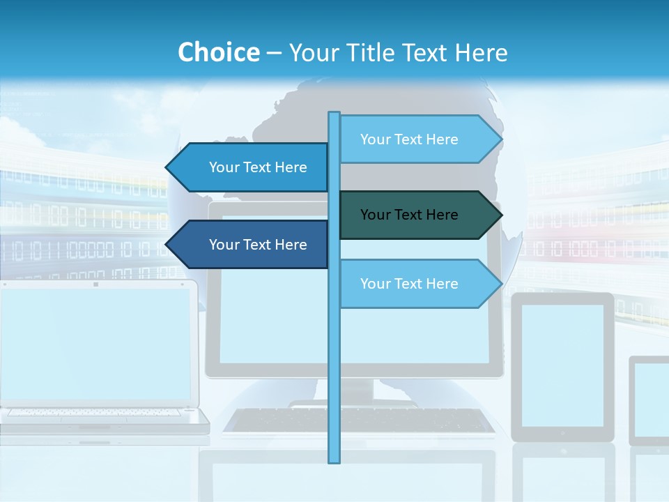 Blue Technology World PowerPoint Template