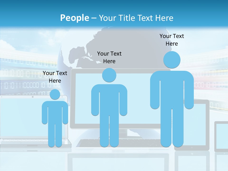 Blue Technology World PowerPoint Template