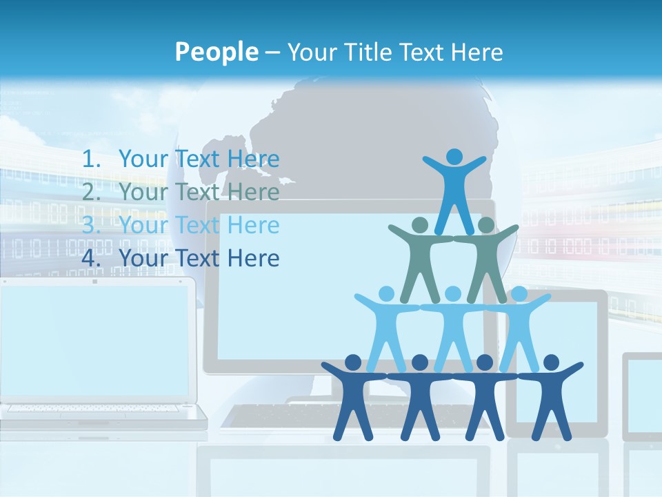 Blue Technology World PowerPoint Template