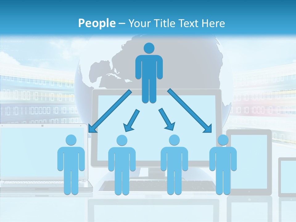 Blue Technology World PowerPoint Template