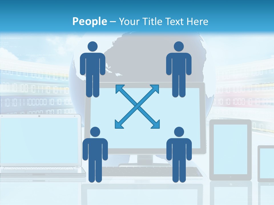 Blue Technology World PowerPoint Template