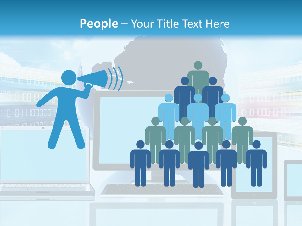 Blue Technology World PowerPoint Template