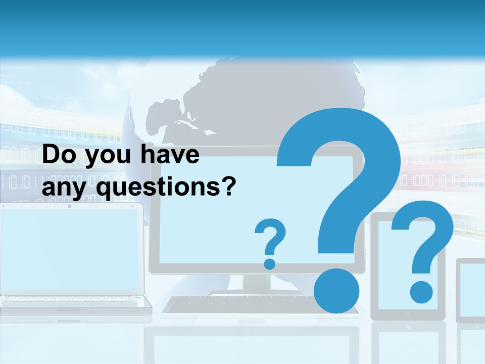 Blue Technology World PowerPoint Template