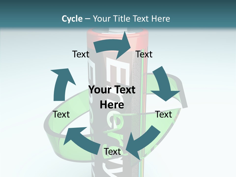 Umweltfreundlich Aufladbar Recycle PowerPoint Template