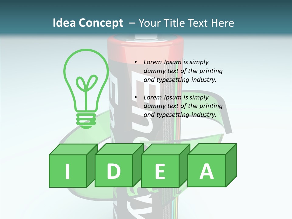 Umweltfreundlich Aufladbar Recycle PowerPoint Template