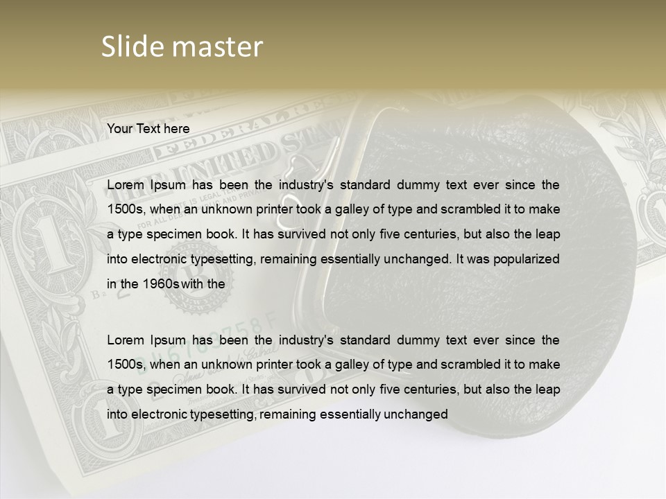 Pocket Money Roll PowerPoint Template