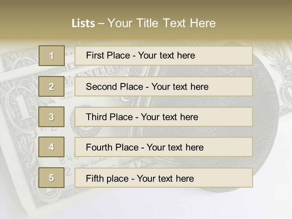 Pocket Money Roll PowerPoint Template