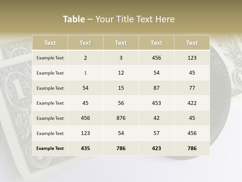 Pocket Money Roll PowerPoint Template
