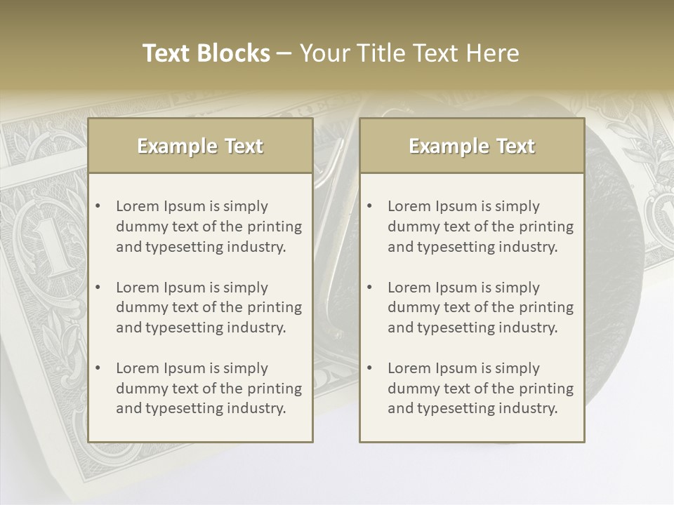 Pocket Money Roll PowerPoint Template