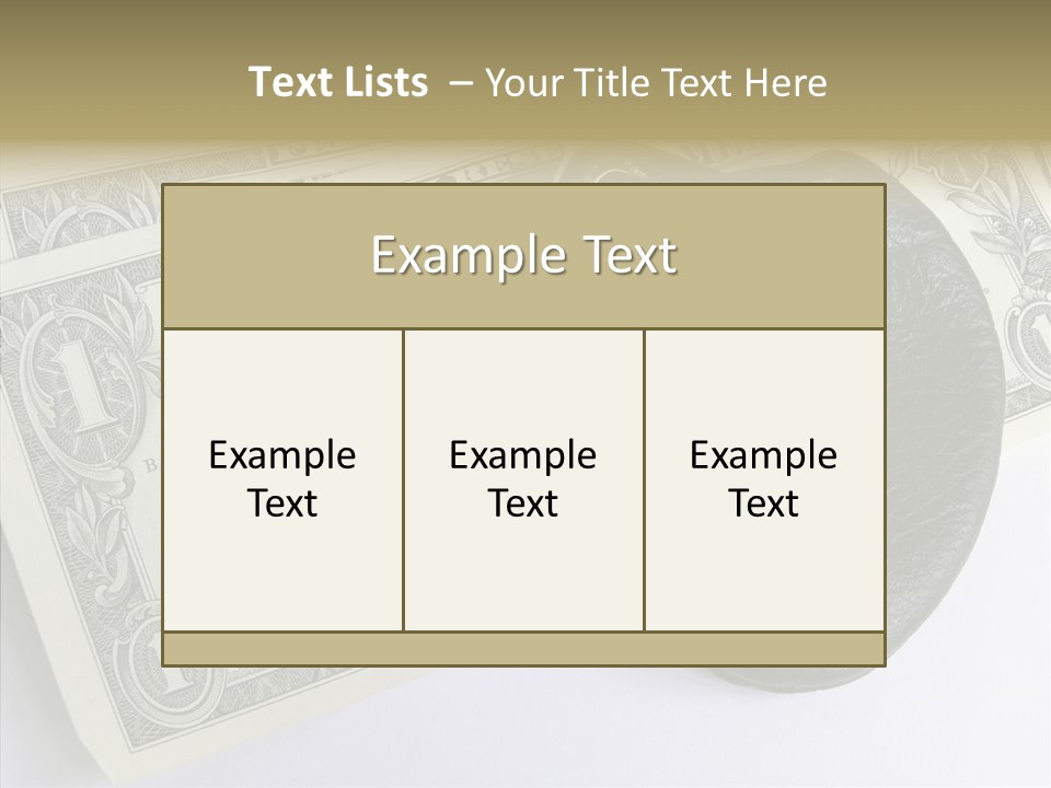 Pocket Money Roll PowerPoint Template