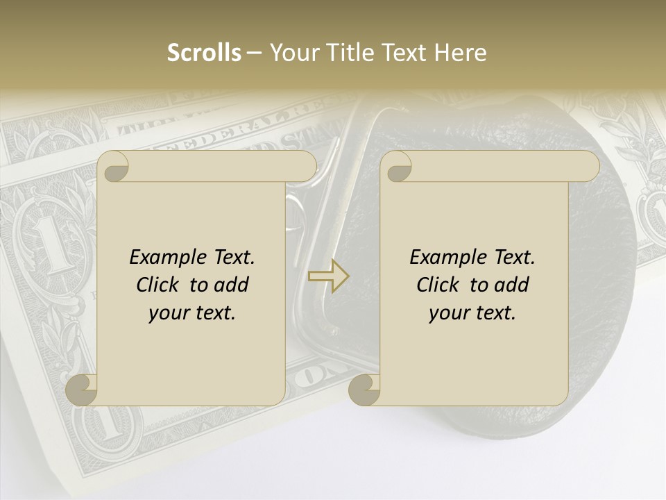 Pocket Money Roll PowerPoint Template