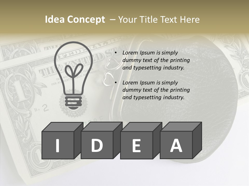 Pocket Money Roll PowerPoint Template