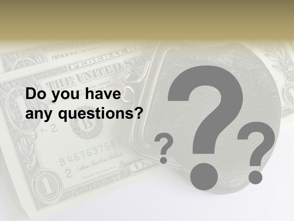 Pocket Money Roll PowerPoint Template