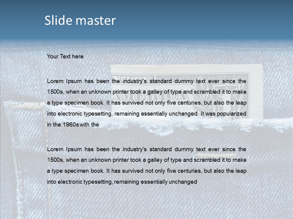 American Jeans Cloth PowerPoint Template