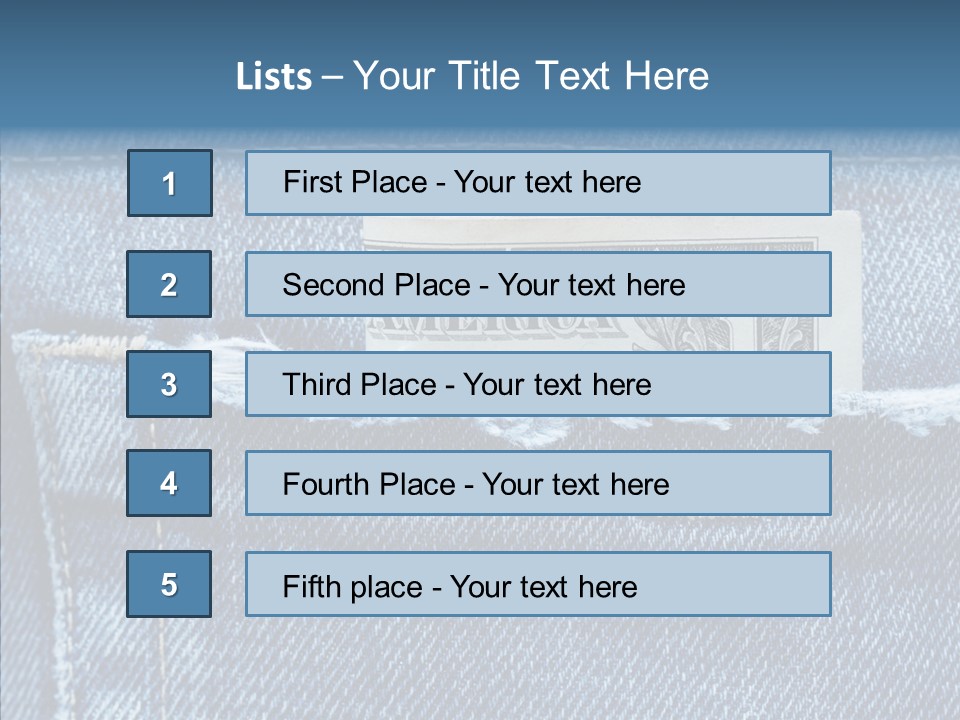 American Jeans Cloth PowerPoint Template