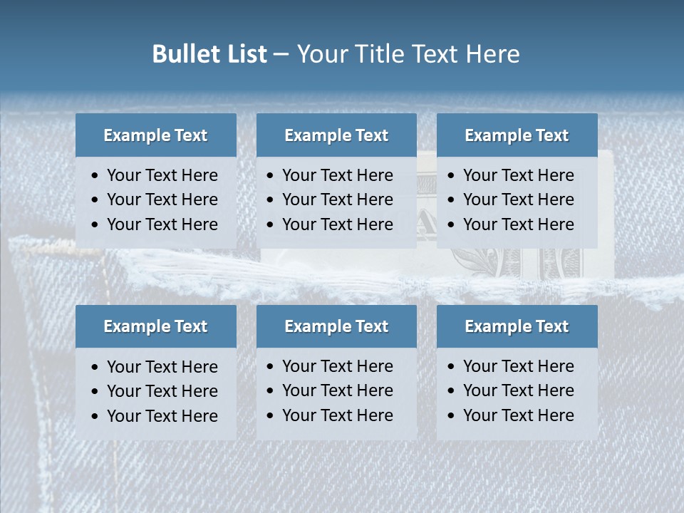 American Jeans Cloth PowerPoint Template