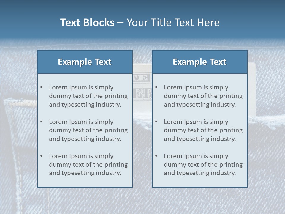 American Jeans Cloth PowerPoint Template