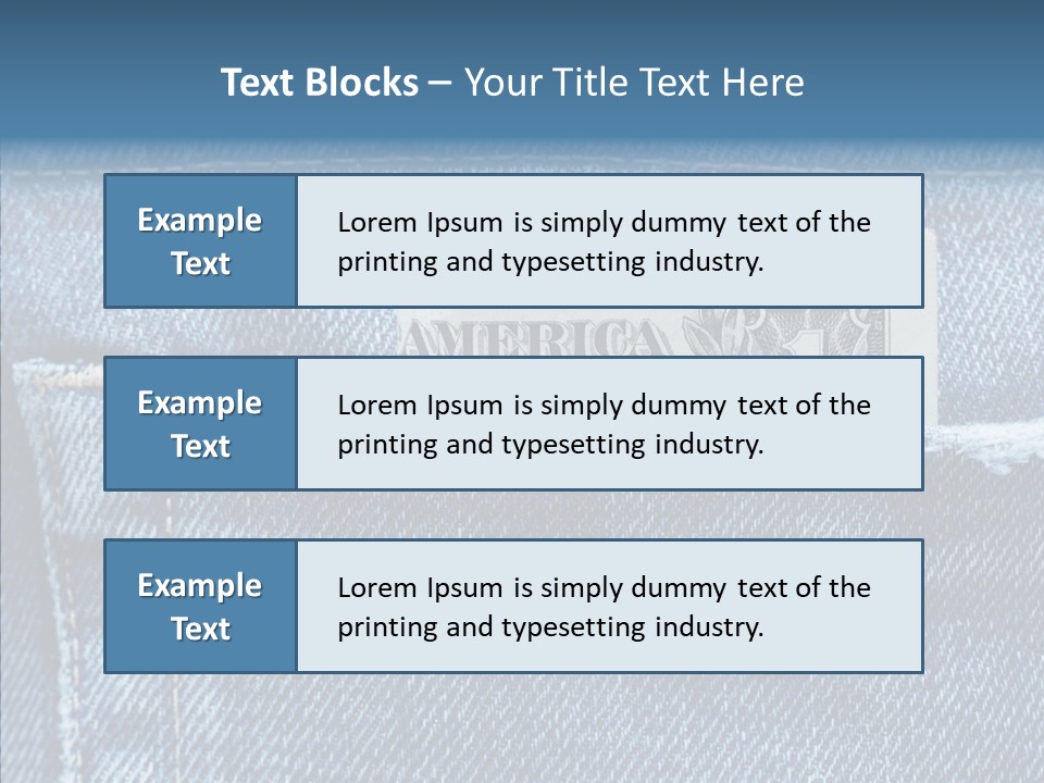 American Jeans Cloth PowerPoint Template