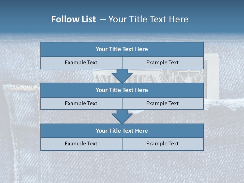 American Jeans Cloth PowerPoint Template