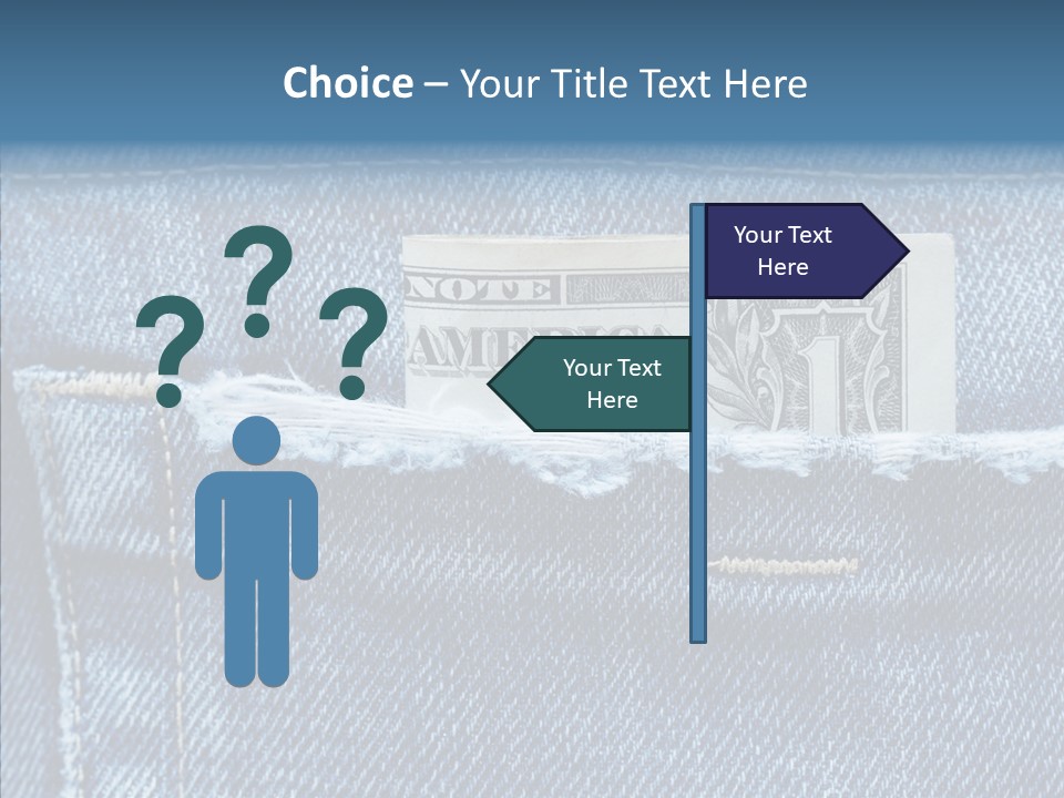 American Jeans Cloth PowerPoint Template