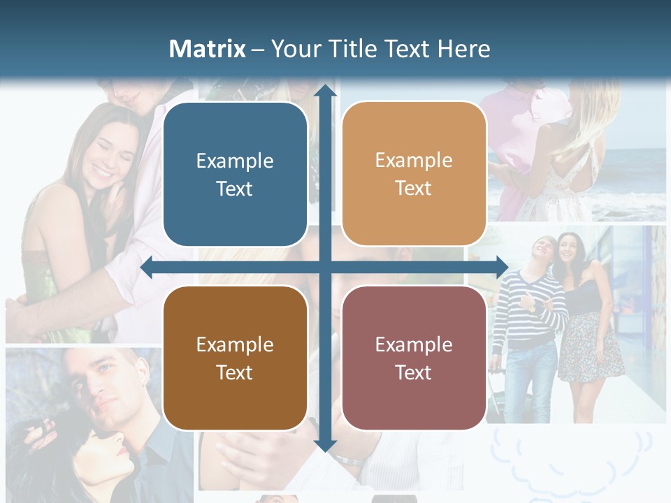 Male Lovers Ocean PowerPoint Template