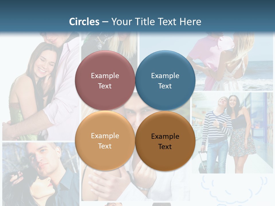 Male Lovers Ocean PowerPoint Template