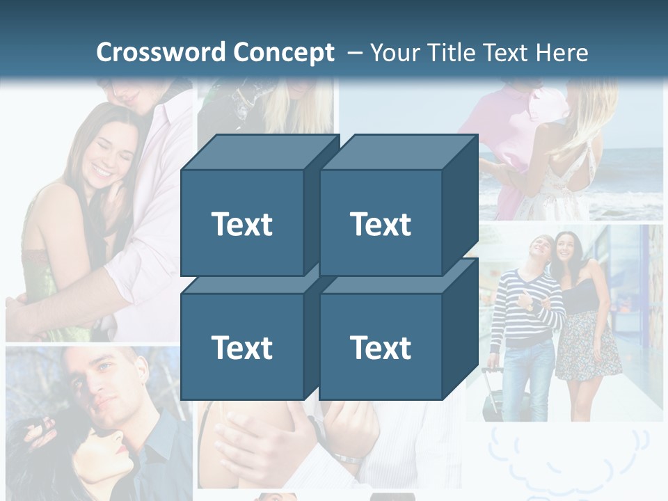 Male Lovers Ocean PowerPoint Template