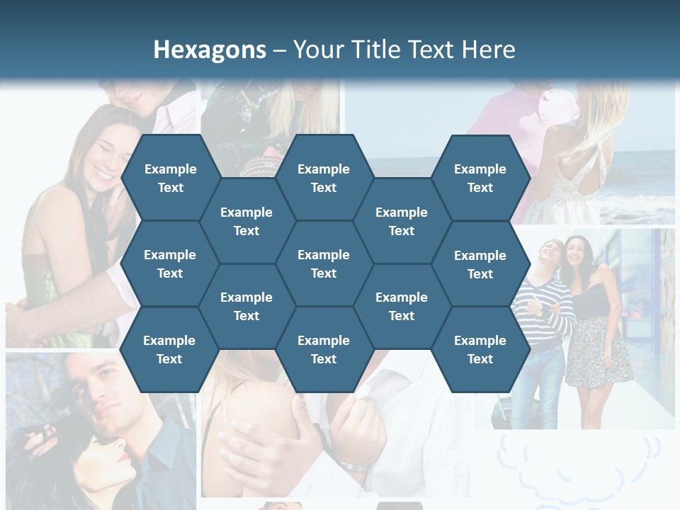 Male Lovers Ocean PowerPoint Template