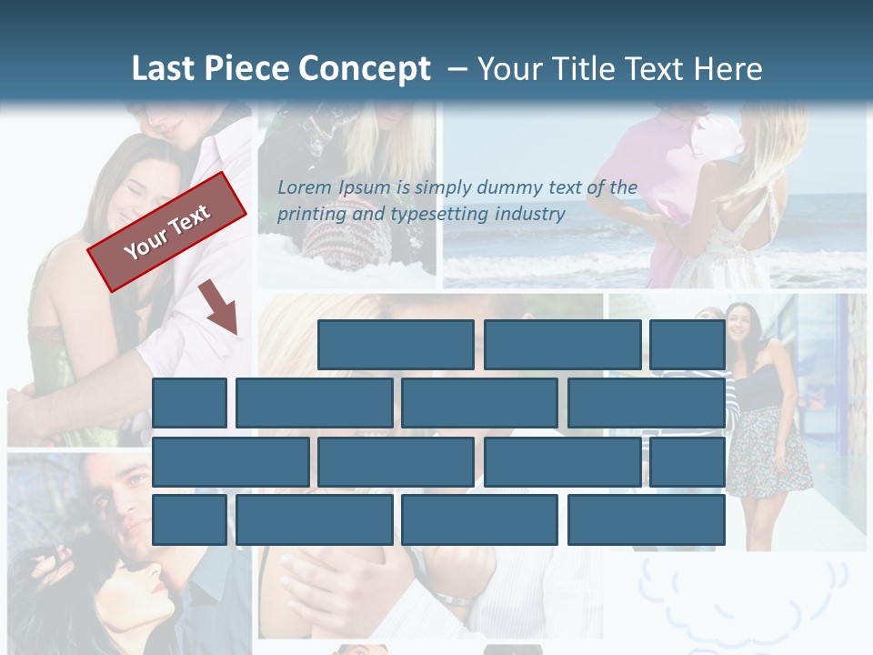 Male Lovers Ocean PowerPoint Template