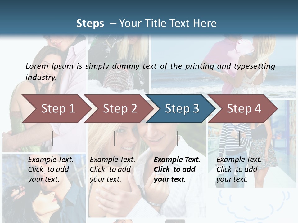 Male Lovers Ocean PowerPoint Template