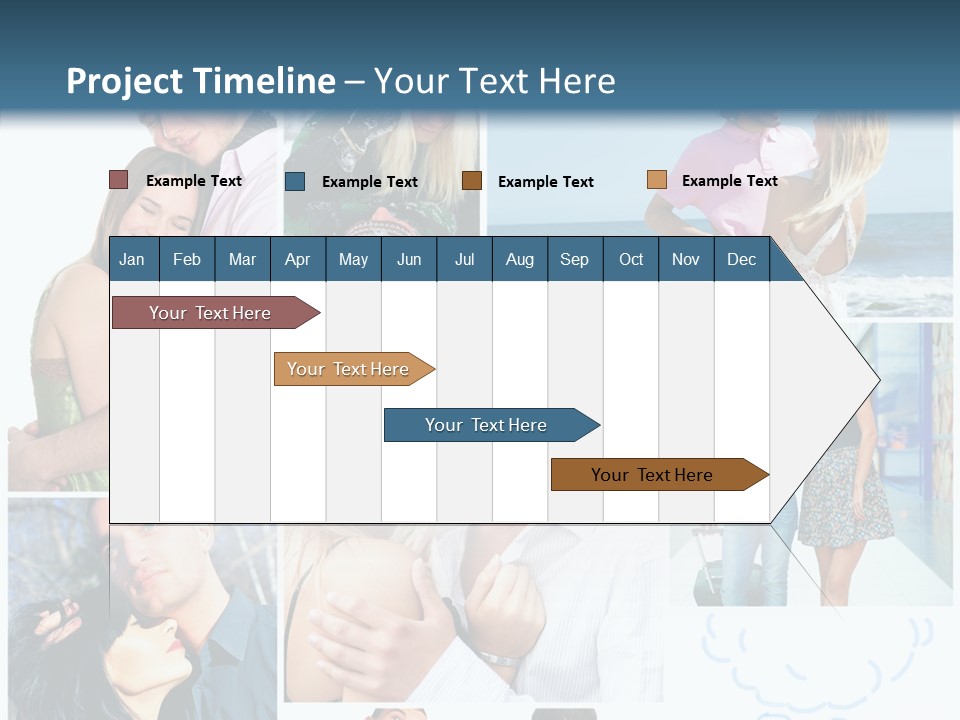 Male Lovers Ocean PowerPoint Template