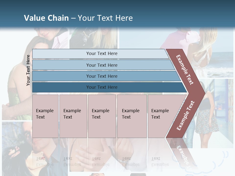 Male Lovers Ocean PowerPoint Template