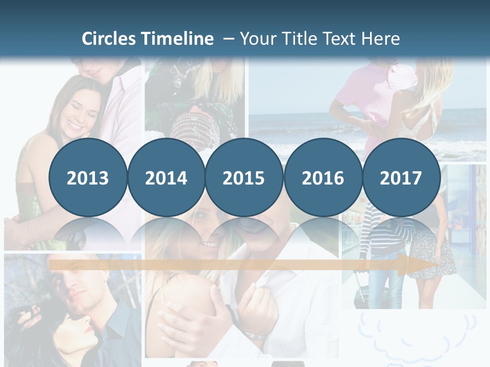 Male Lovers Ocean PowerPoint Template