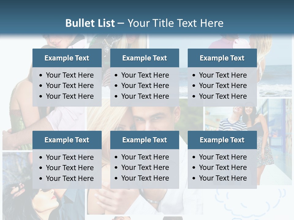 Male Lovers Ocean PowerPoint Template