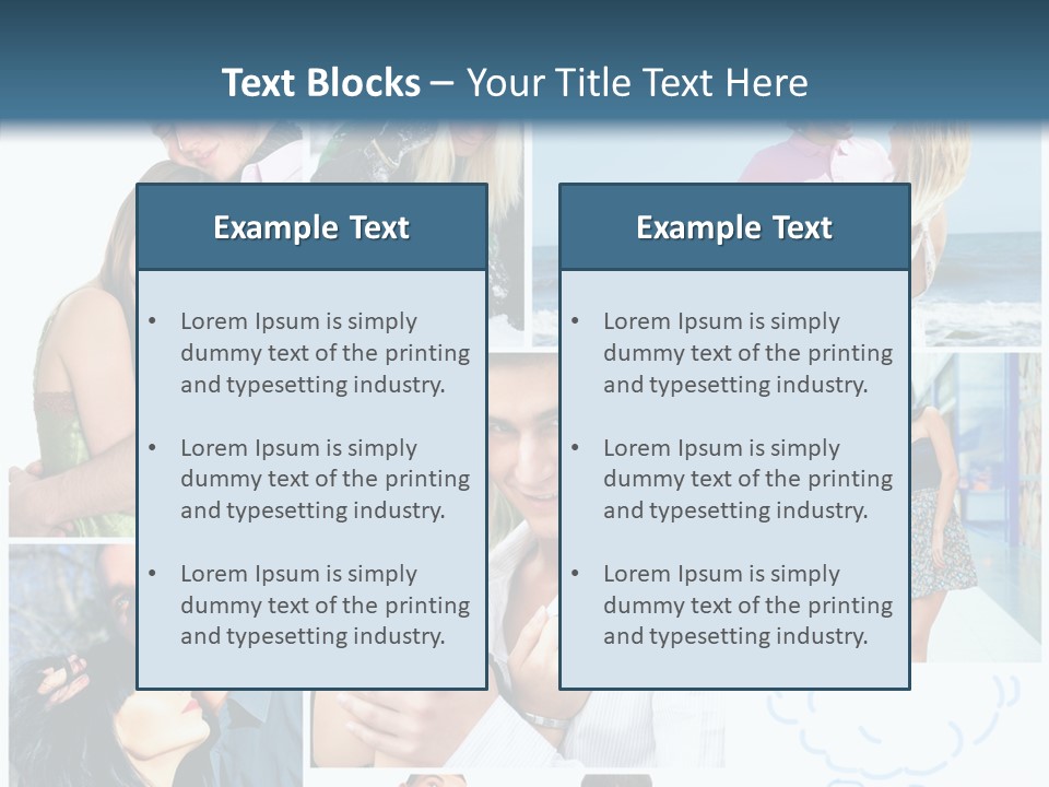 Male Lovers Ocean PowerPoint Template