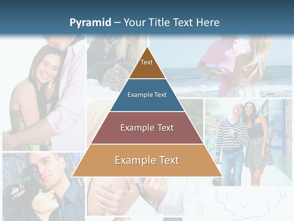 Male Lovers Ocean PowerPoint Template